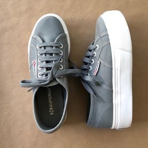 Green/ Grey Platform Superga